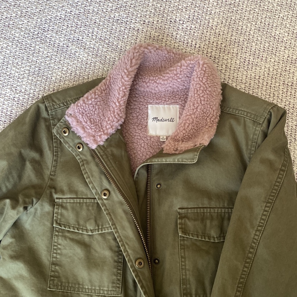 Madewell Sherpa Trimmed Surplus Jacket - Picture 3 of 11